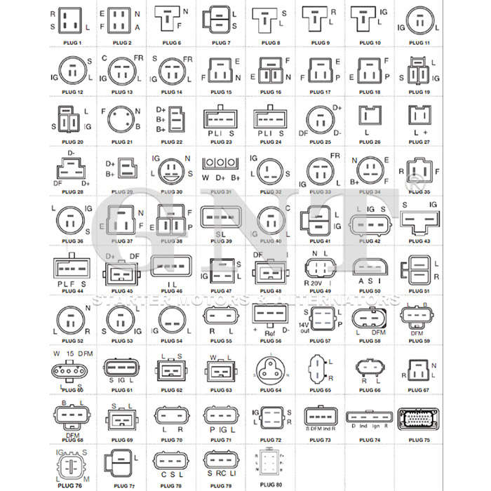 Automotive Alternator Plug Terminal Identification Guide